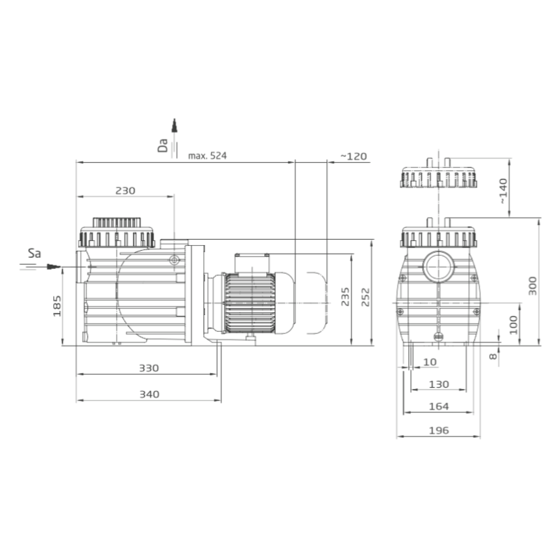 Pompa Basenowa Badu Top II 12 -230 V / 0,45 kW