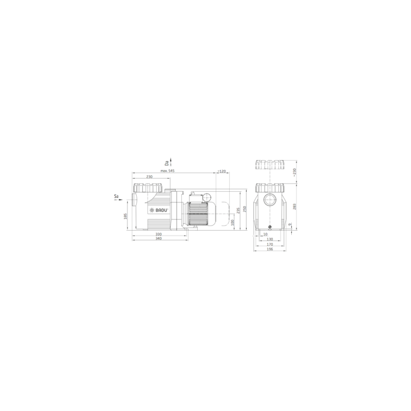 Pompa Basenowa Badu Prime 7 W - 230 V / 0,30 kW