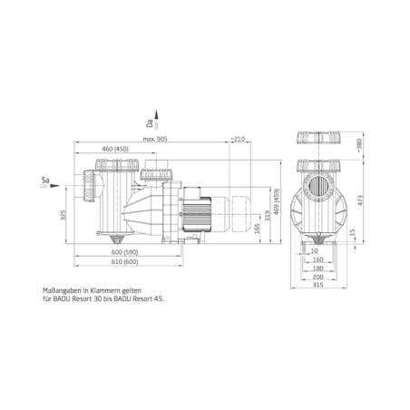 Pompa basenowa Badu Resort 110 - 400 V / 5,5 kW